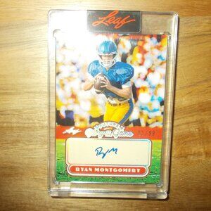 Ryan Montgomery 2025 Leaf Football Glory Of The Game Autograph /99 Future Star